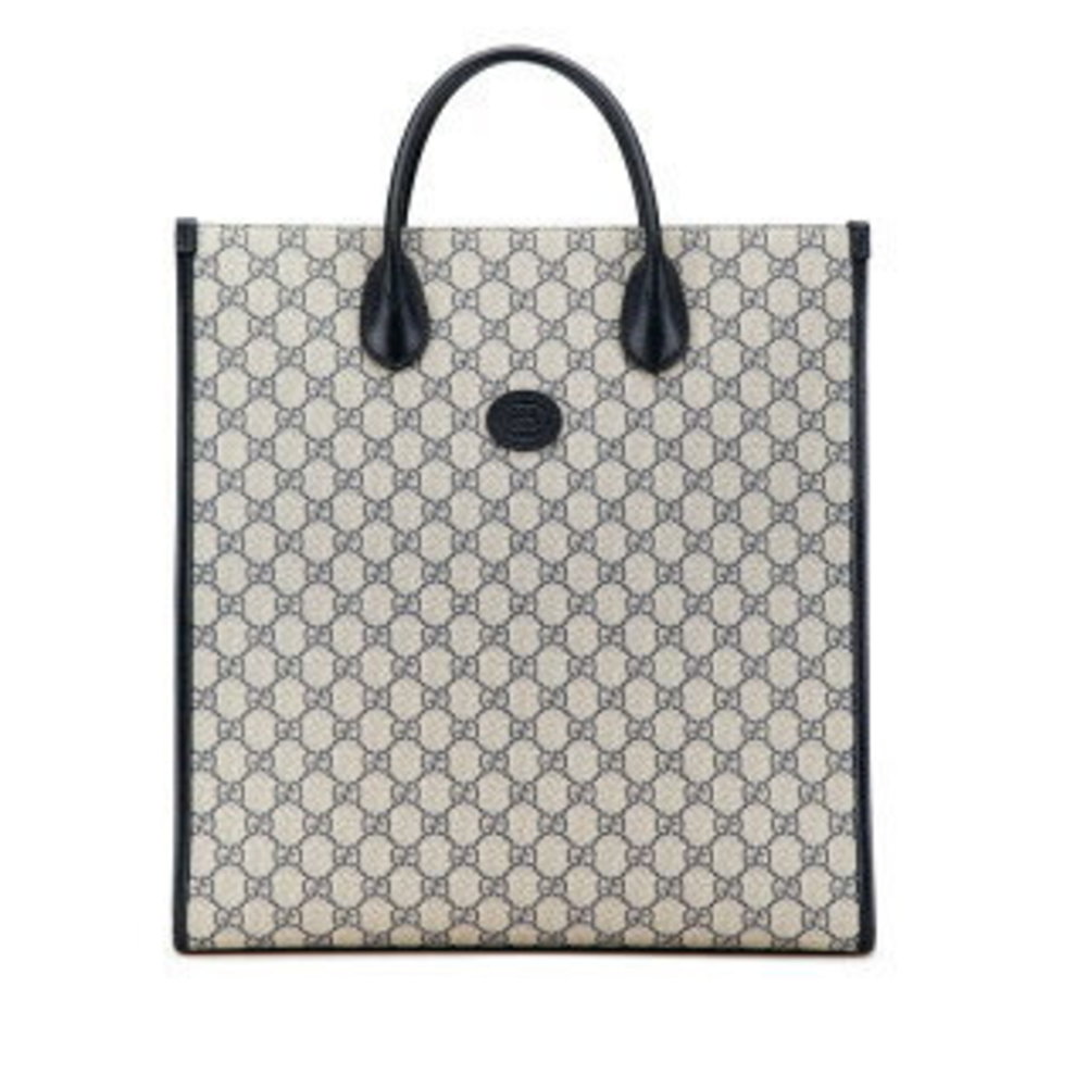 Gucci Gg Supreme Interlocking Gg Medium Tote Navy… - image 2